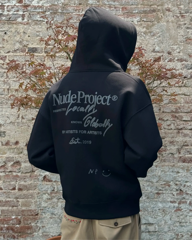 Global Soon Zip-Up Hoodie Black