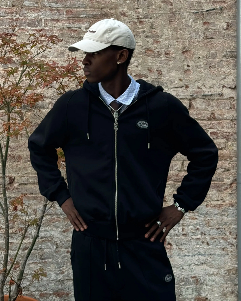 Essentials Zip-Up Hoodie Black