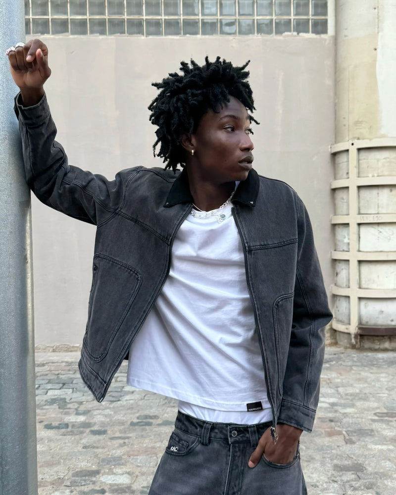 Trucker Denim Jacket Black