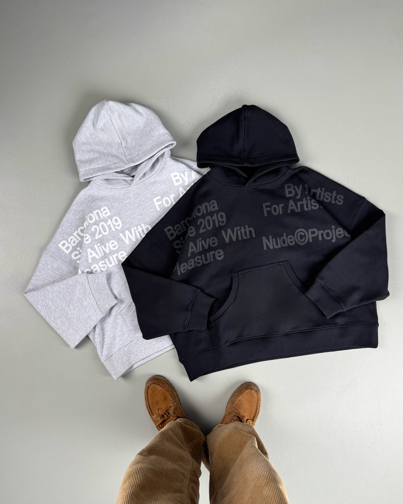 Location Boxy Hoodie Ash