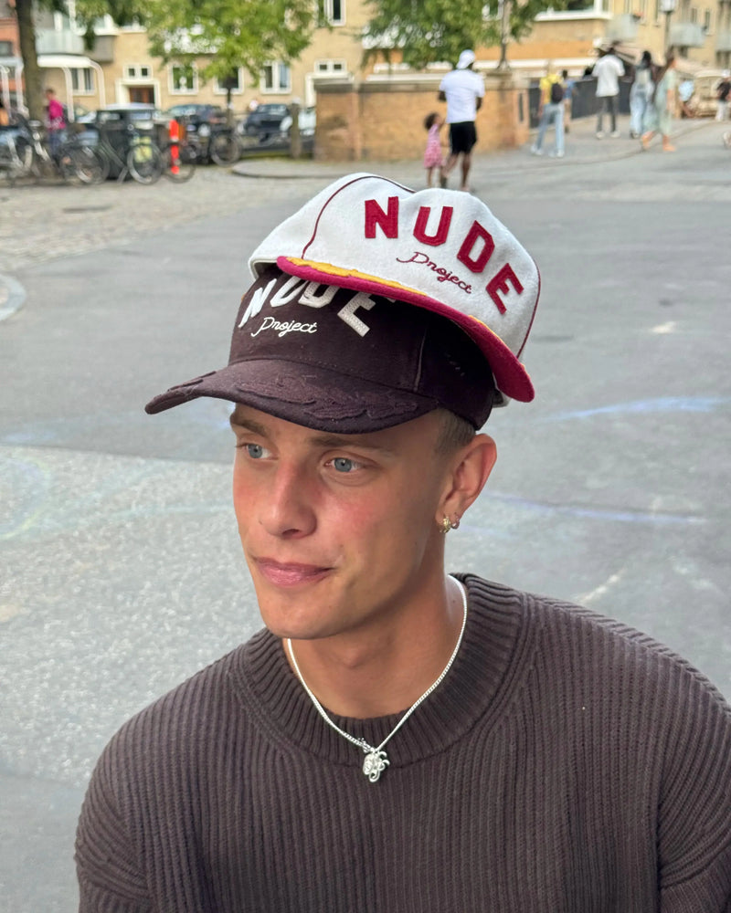 Nude Varsity Cap Red