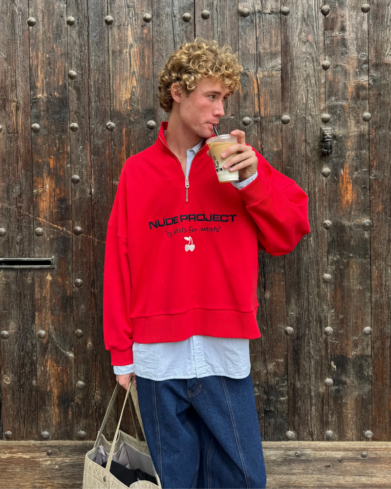 Sport Quarter-Zip Red