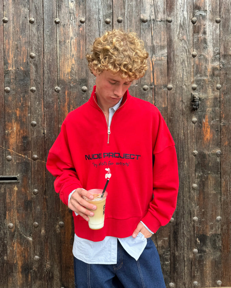 Sport Quarter-Zip Red