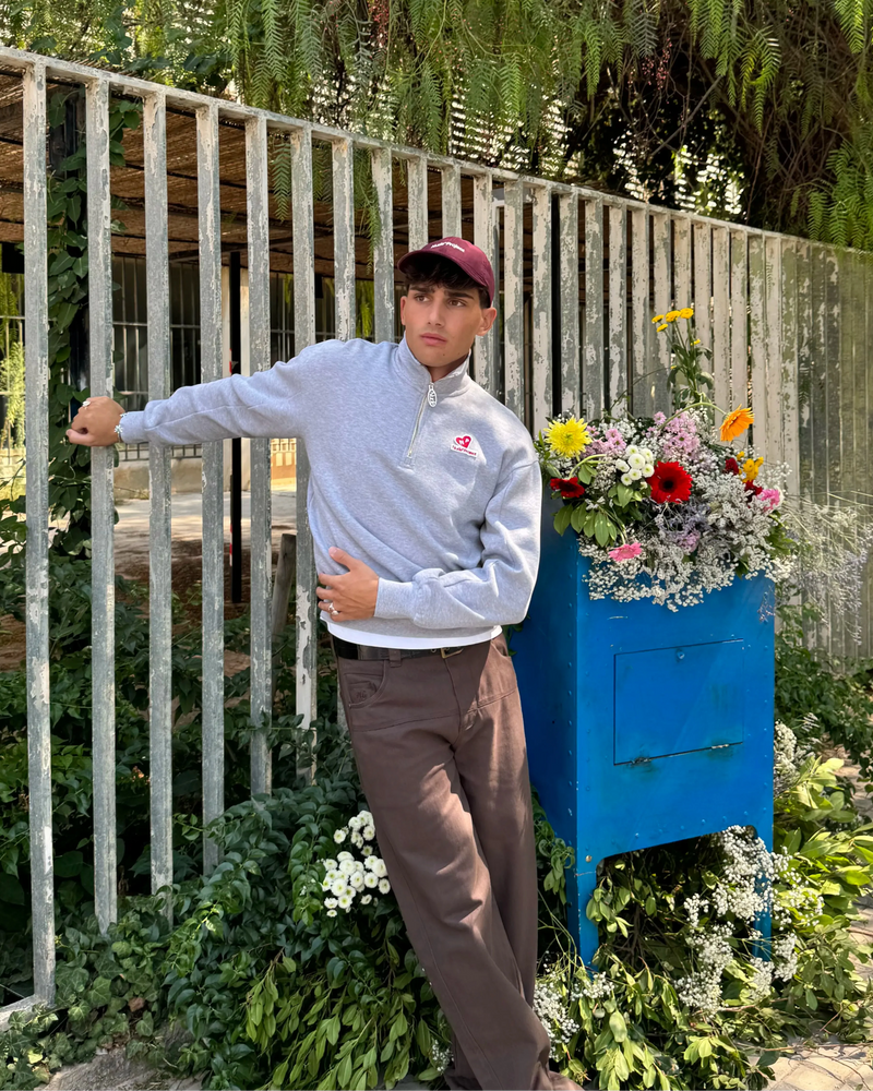 Cutie Heart Half-Zip