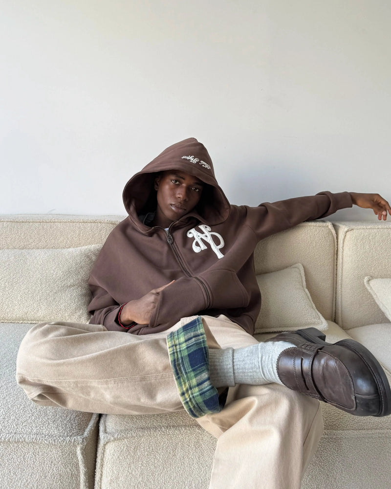 Kill Bill Zip-Up Hoodie Brown