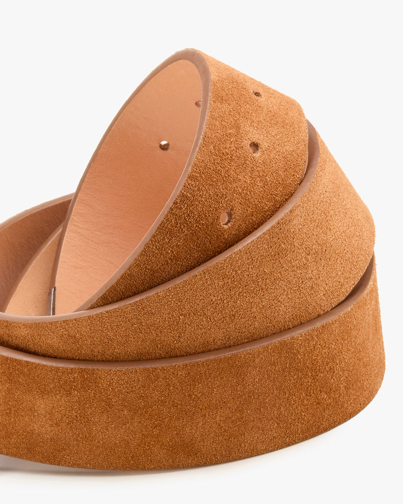 Heart Leather Belt Brown