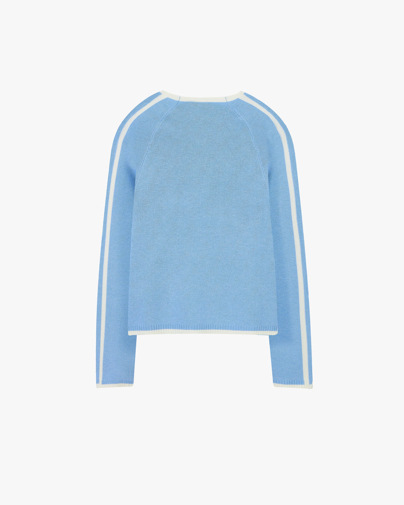 Suave Quarter-Zip Knit Blue