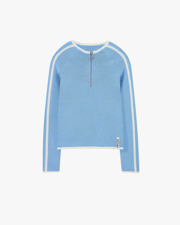 Suave Quarter-Zip Knit Blue
