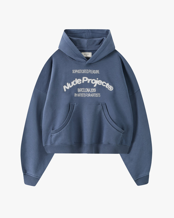 Liberty Boxy Hoodie Blue