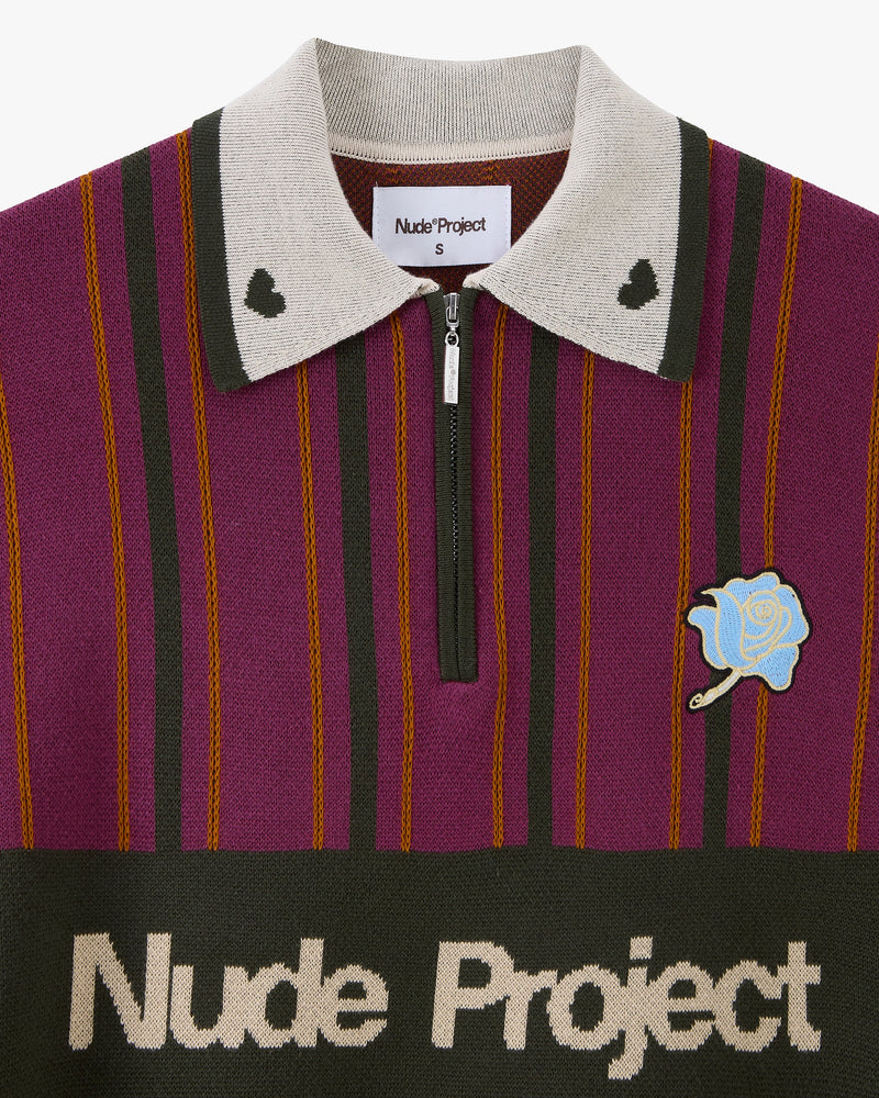 Legend Football Knit Polo Burgundy