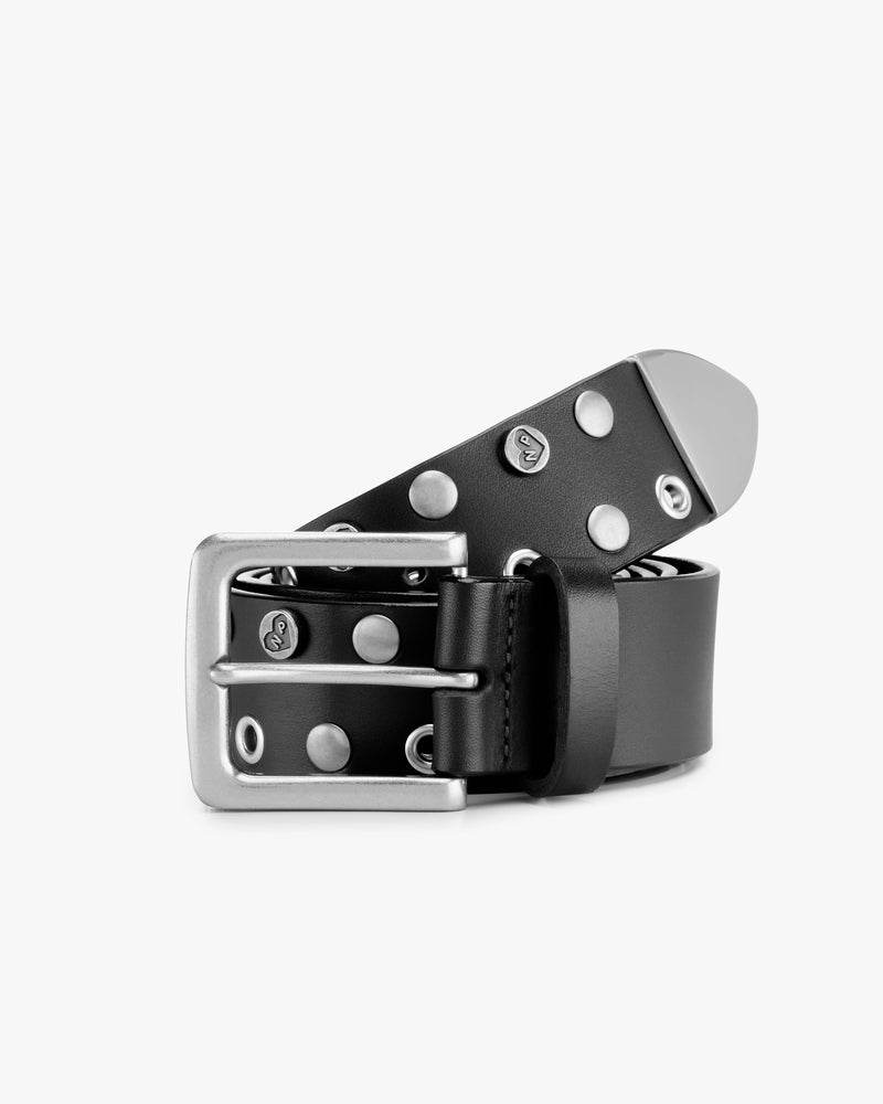Rock Leather Belt Black