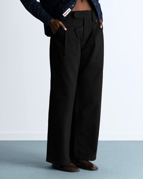 Vinyl Chino Pants Black