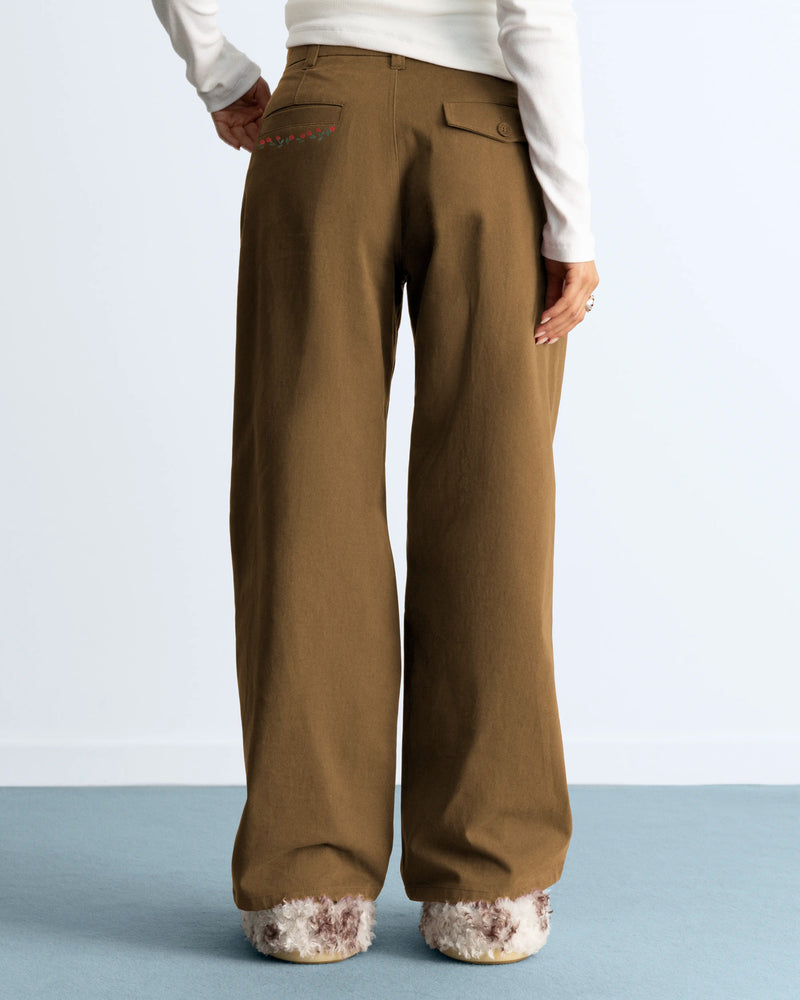 Vinyl Chino Pants Beige