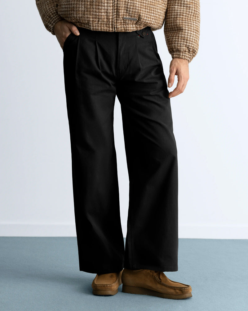 Vinyl Chino Pants Black