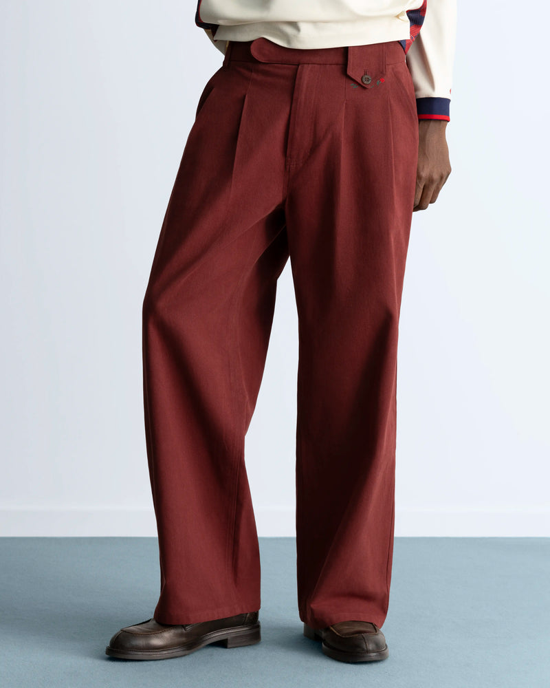 Vinyl Chino Pants Burgundy