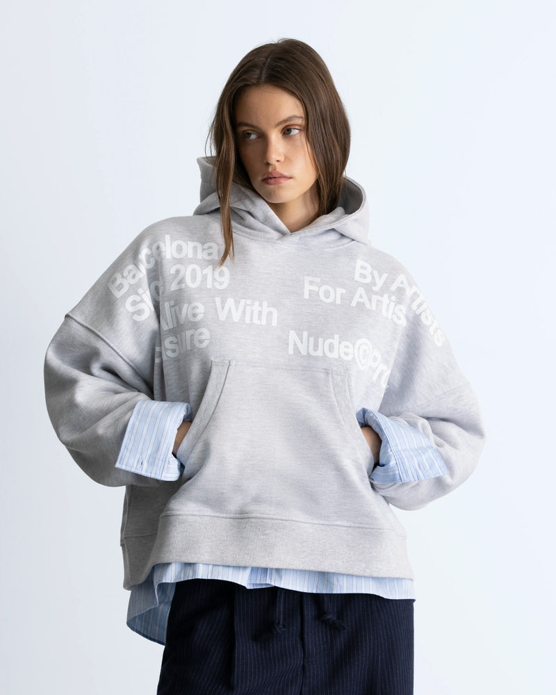 Location Boxy Hoodie Grey