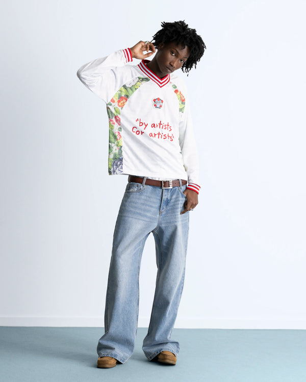 Blaze Football Long-Sleeve Tee White