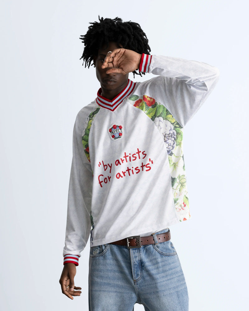 Blaze Football Long-Sleeve Tee White