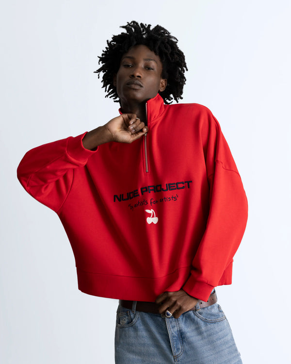 Sport Quarter-Zip Red