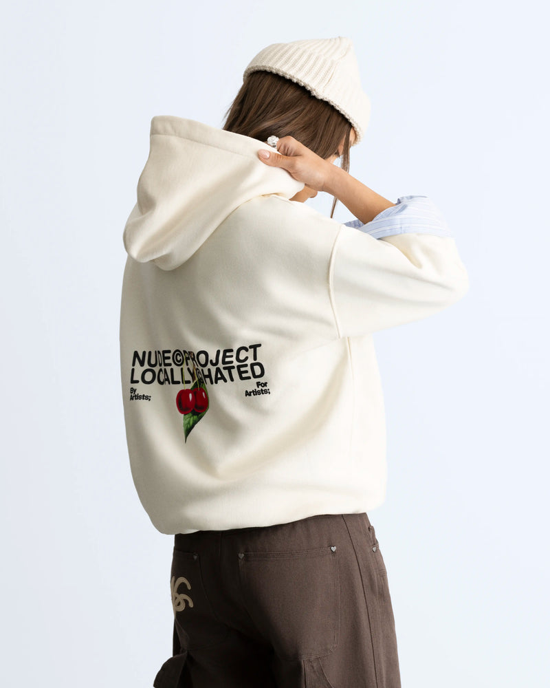Locally Hated Cherry Hoodie Marshmallow