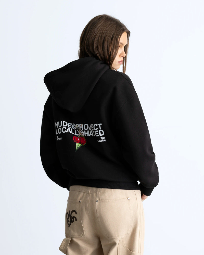 Locally Hated Cherry Hoodie Black