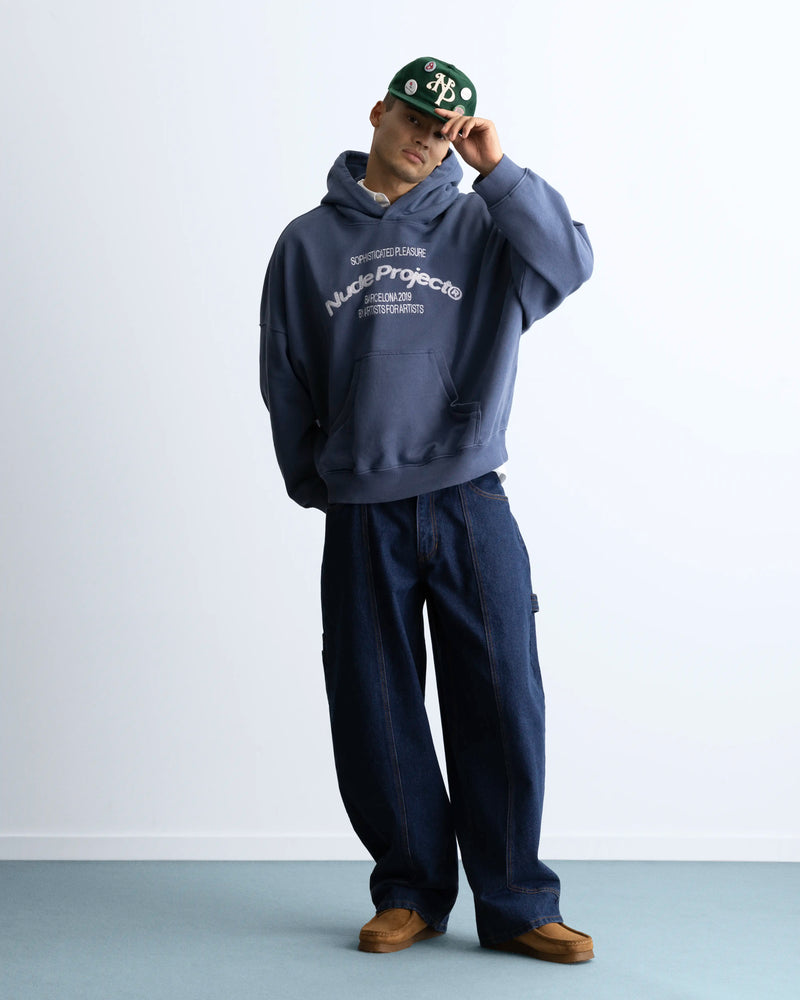 Liberty Boxy Hoodie Blue