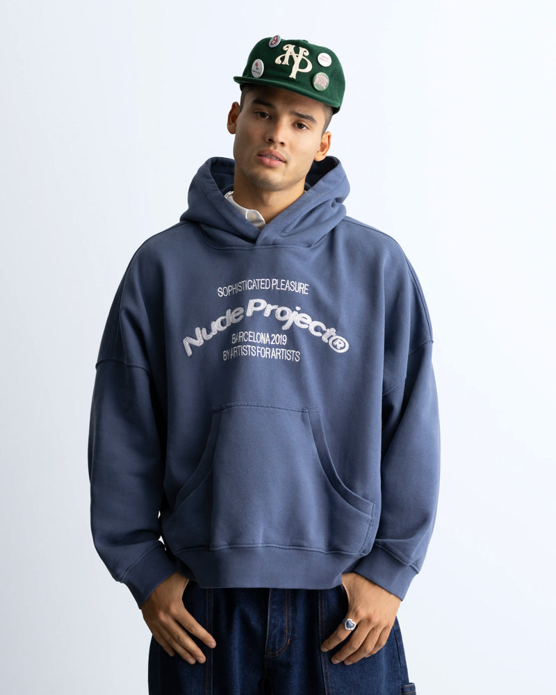 Liberty Boxy Hoodie Blue