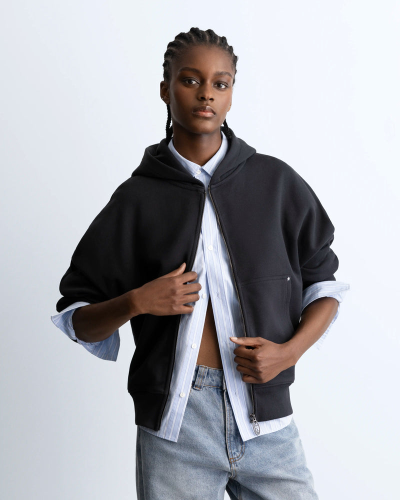 Lights Zip-Up Hoodie Black