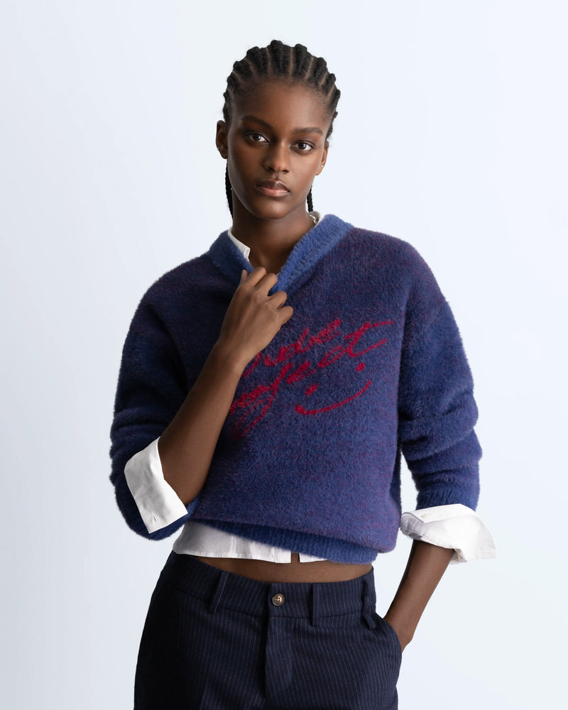 Gradient Cozy Sweater Navy