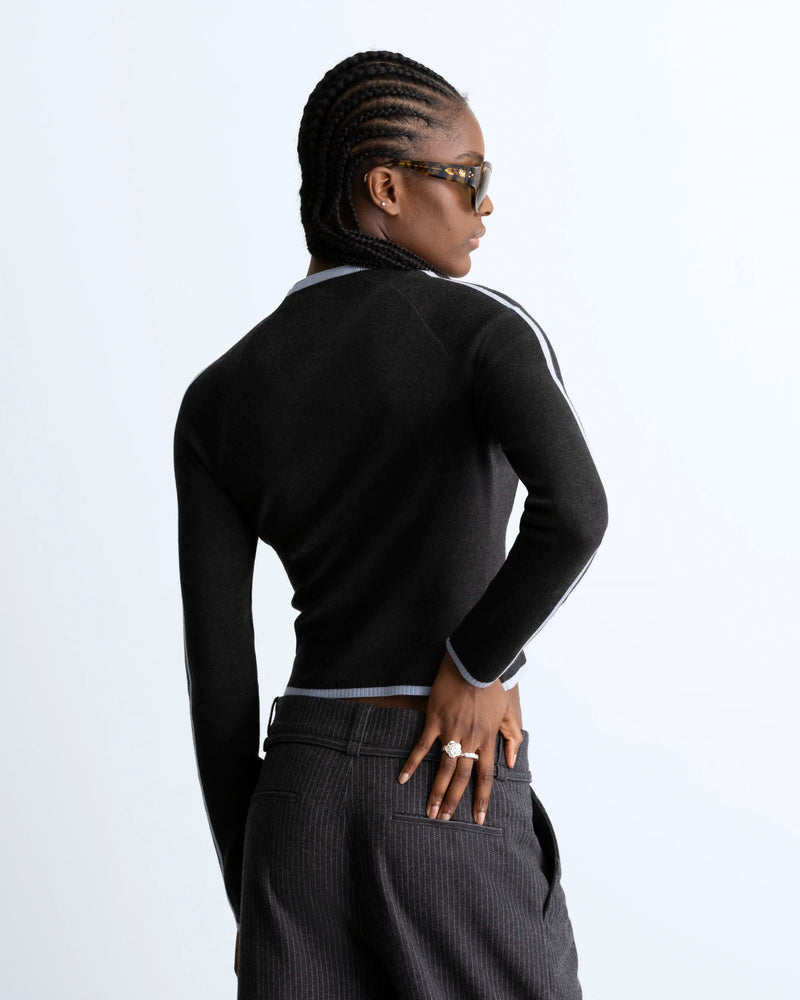 Suave Quarter-Zip Knit Grey