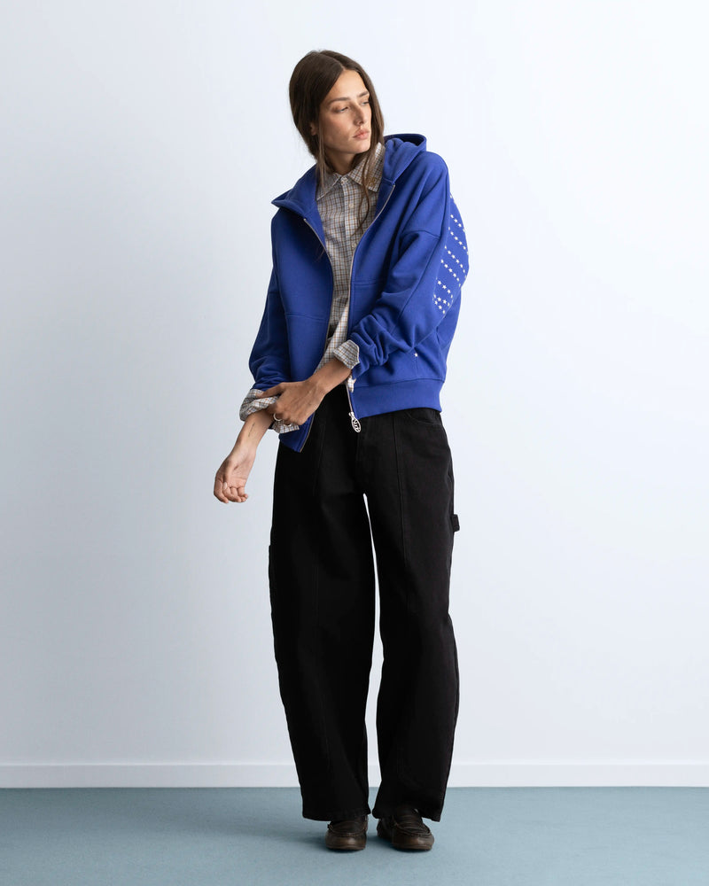 Lights Zip-Up Hoodie Blue