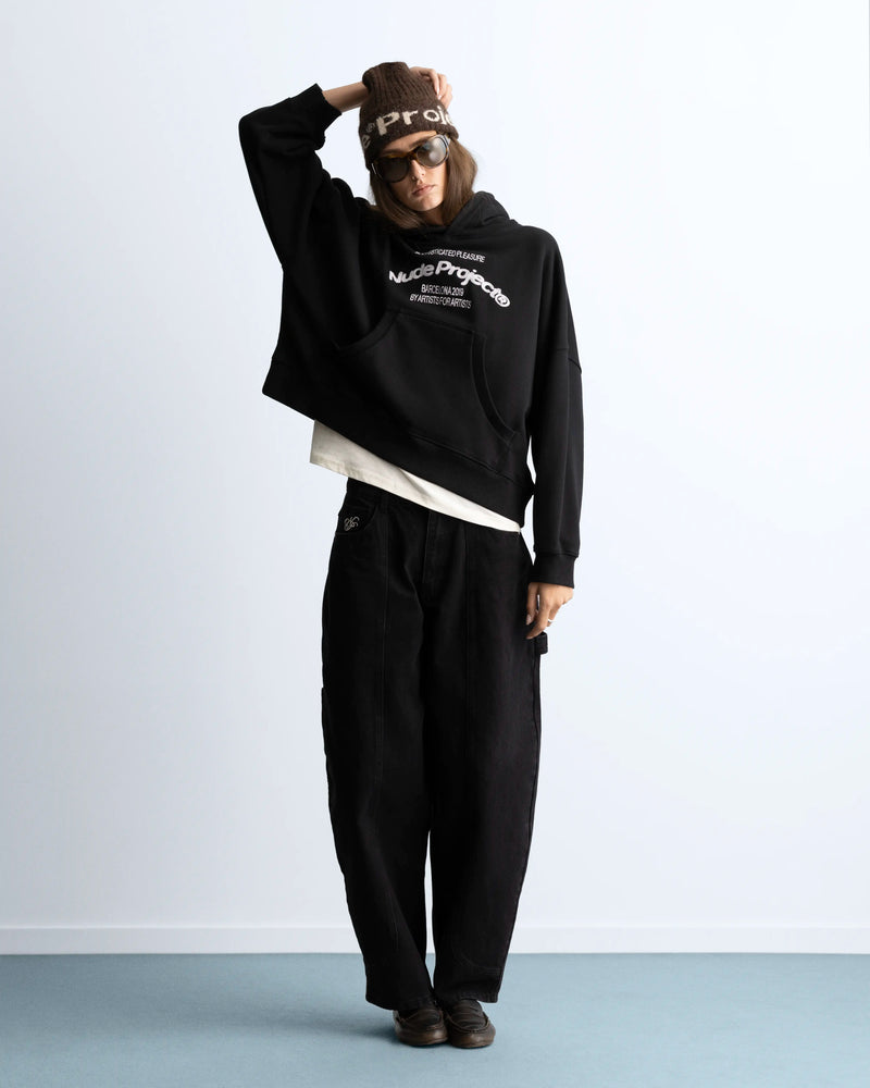 Liberty Boxy Hoodie Black