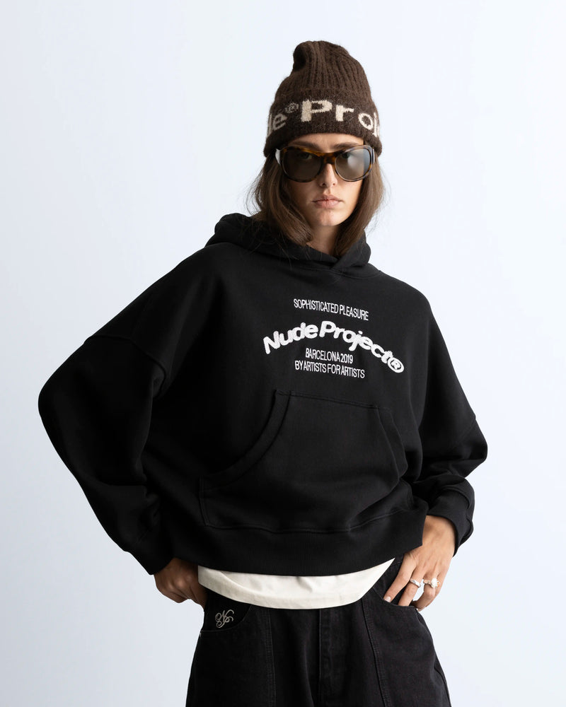 Liberty Boxy Hoodie Black