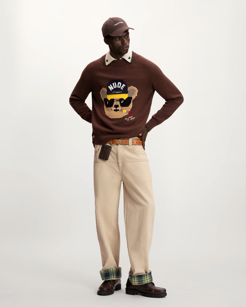 Teddy Knit Sweater Brown