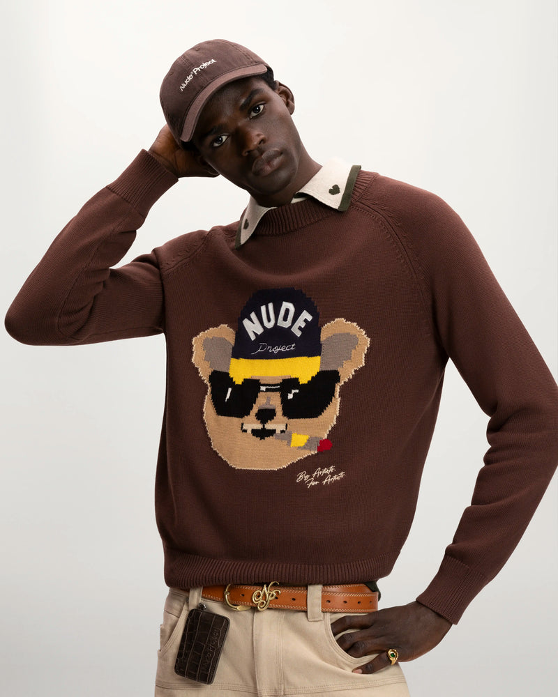Teddy Knit Sweater Brown