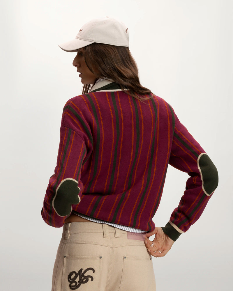 Legend Football Knit Polo Burgundy