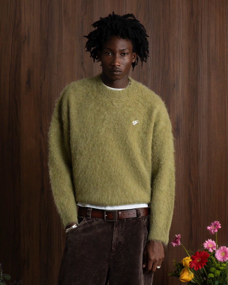 Alpaca Knit Sweater Green