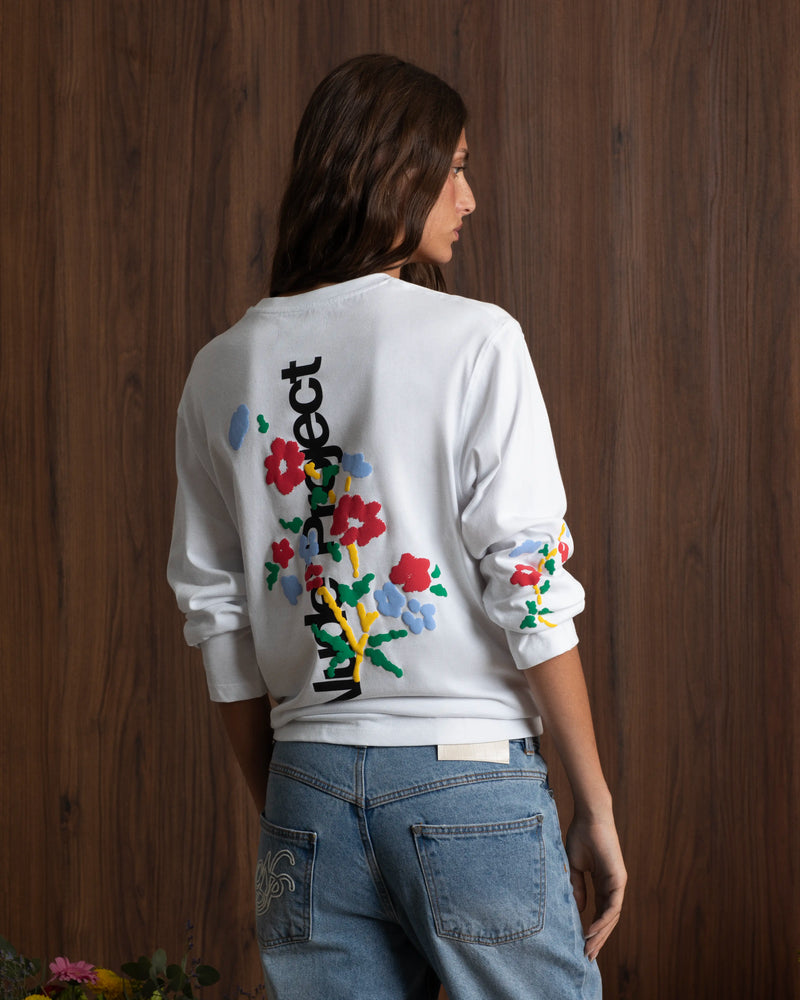 Flower Stripe Long-Sleeve Tee