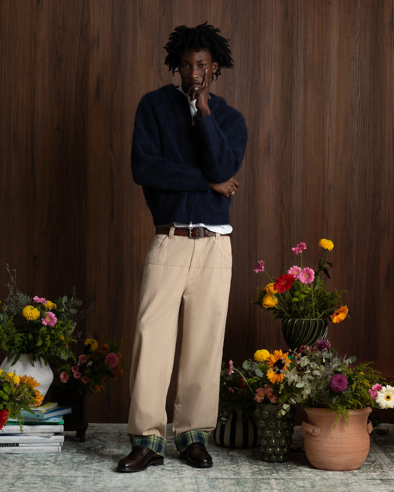 Alpachino Knit Zip-Up Hoodie Navy