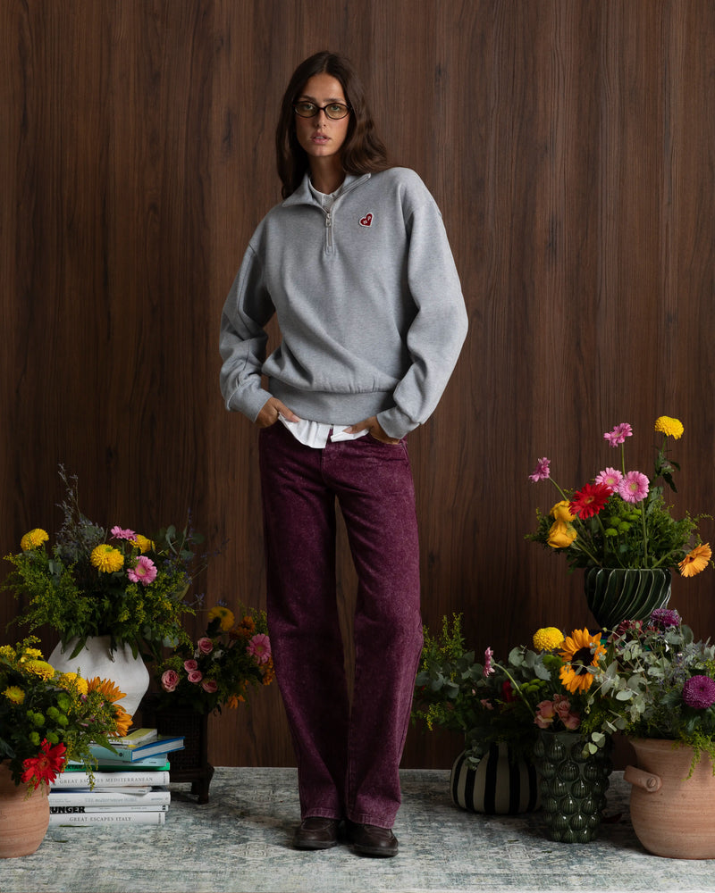 Cutie Heart Half-Zip