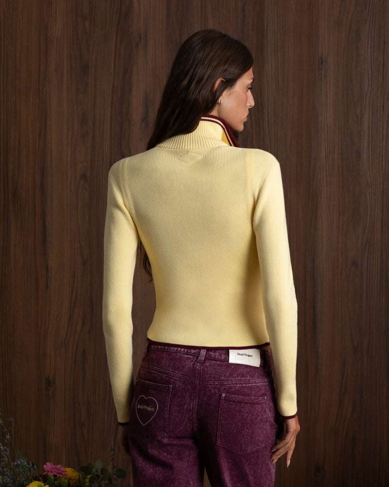 Kiddo Full-Zip Knit Yellow