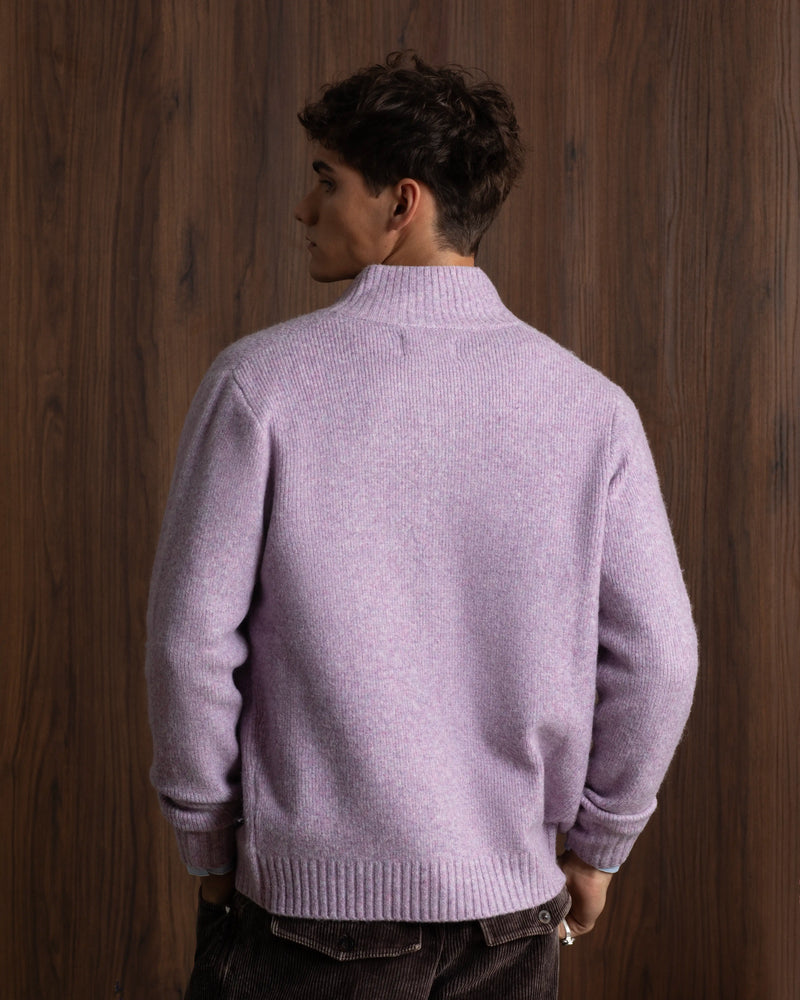 Sweet Knit Zip-up Cardigan Lilac
