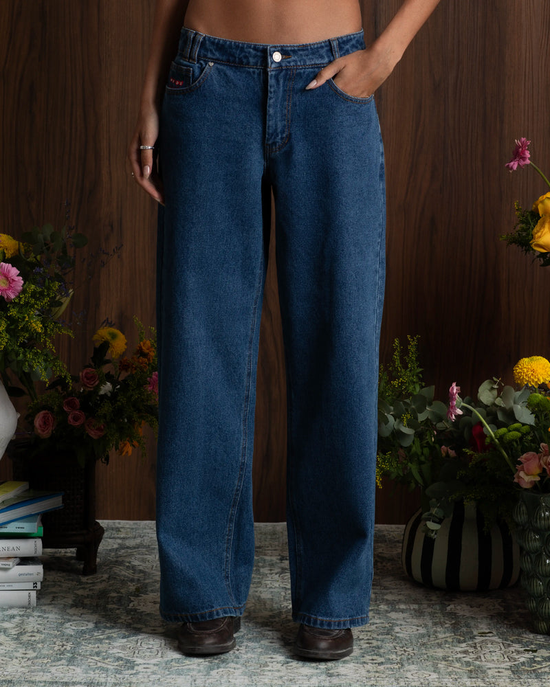Old Baggy Woman Jeans Indigo
