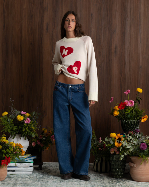 Old Baggy Woman Jeans Indigo