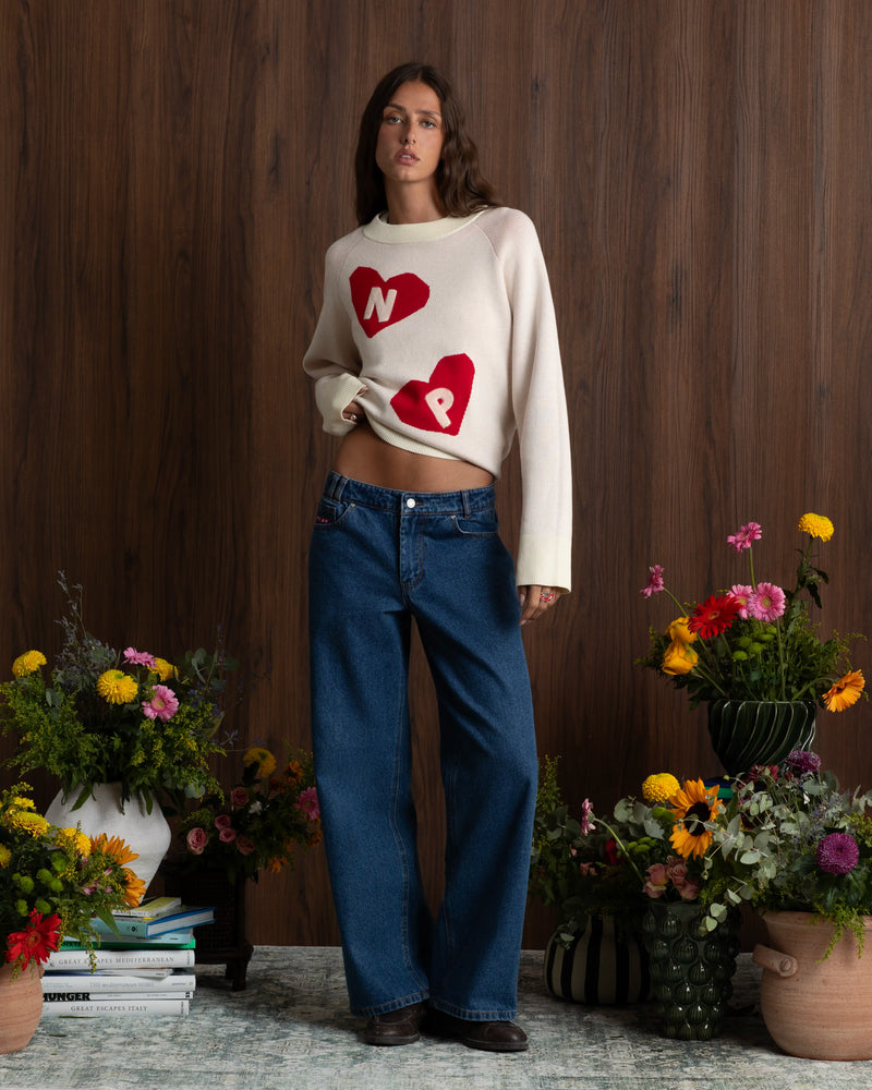 Old Baggy Woman Jeans Indigo