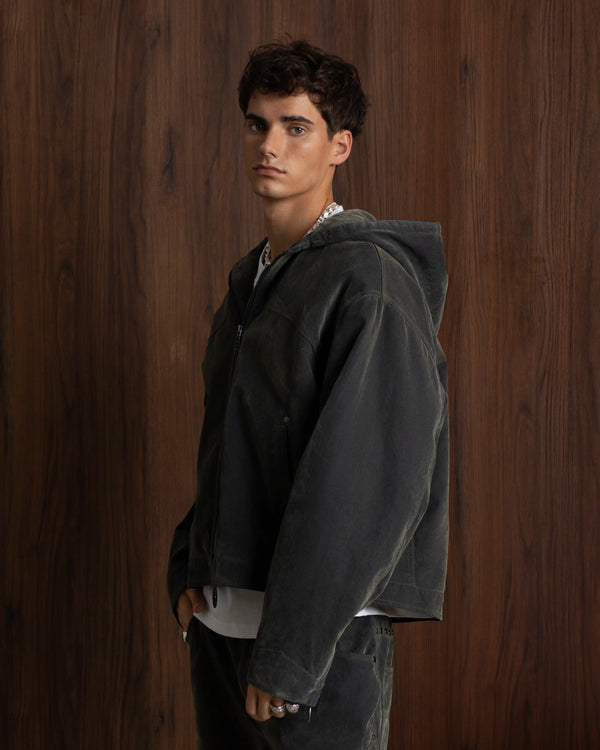 Velvet Denim Worker Jacket