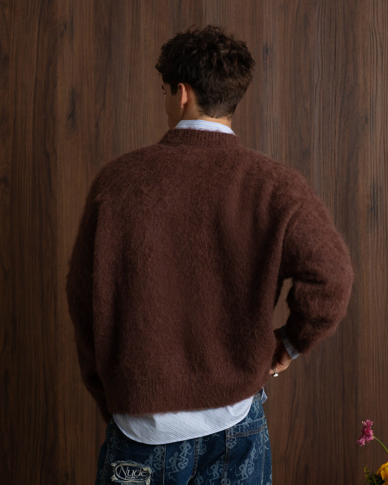Alpaca Knit Sweater Brown