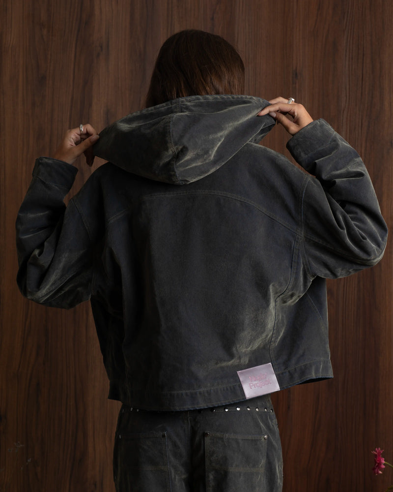 Velvet Denim Worker Jacket