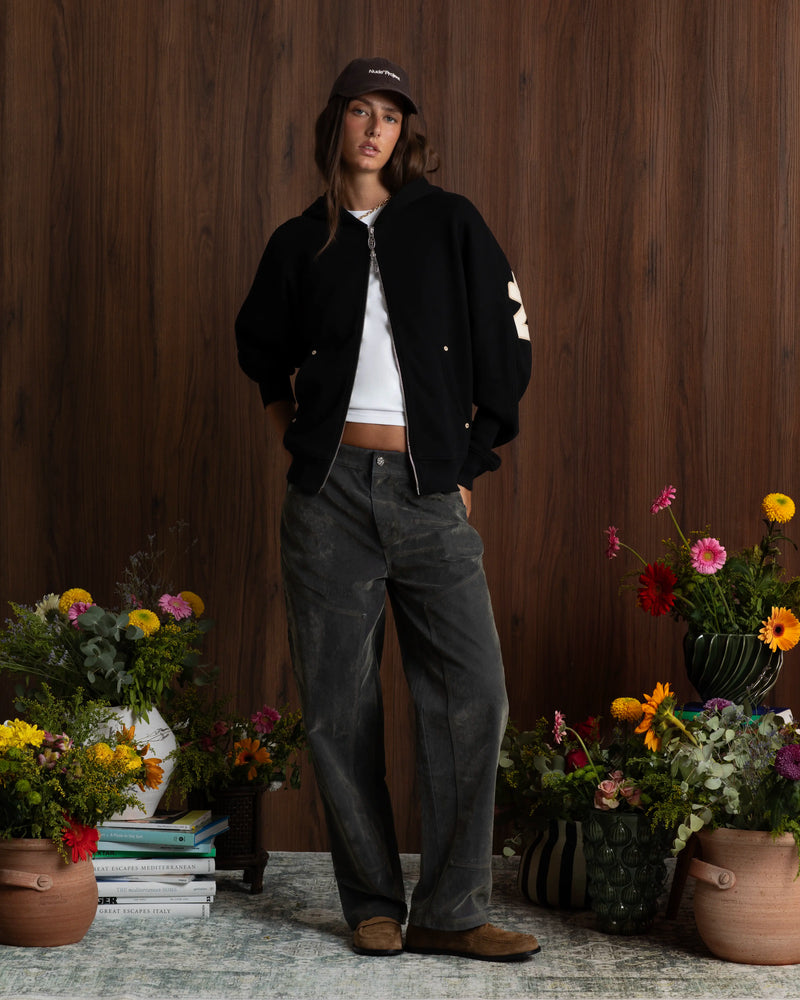 Beast Zip-up Hoodie Black