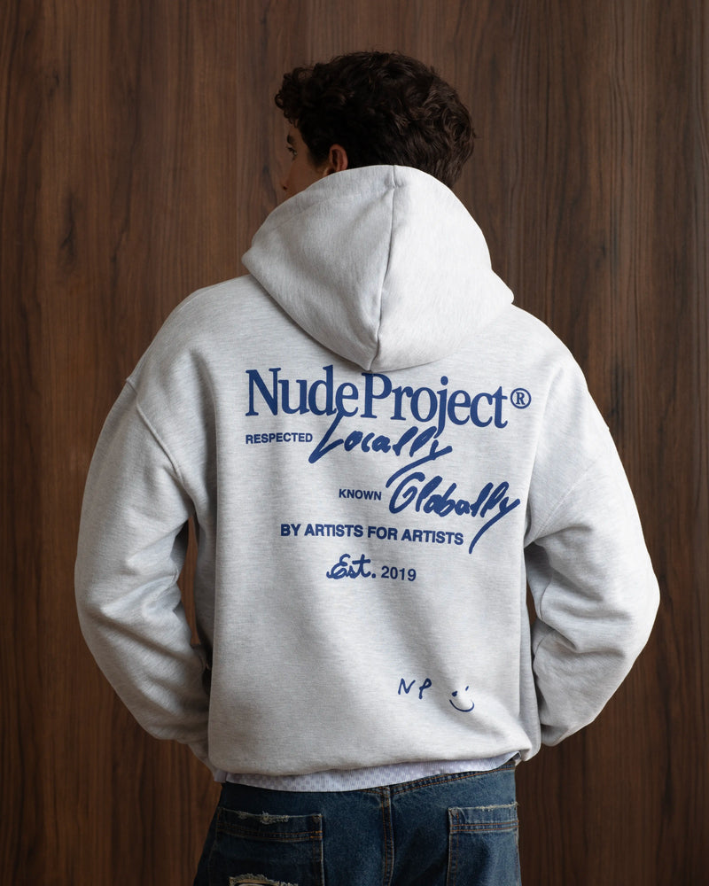 Global Soon Zip-Up Hoodie Grey